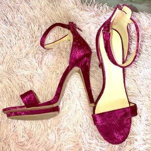 Velvet Maroon Heels!